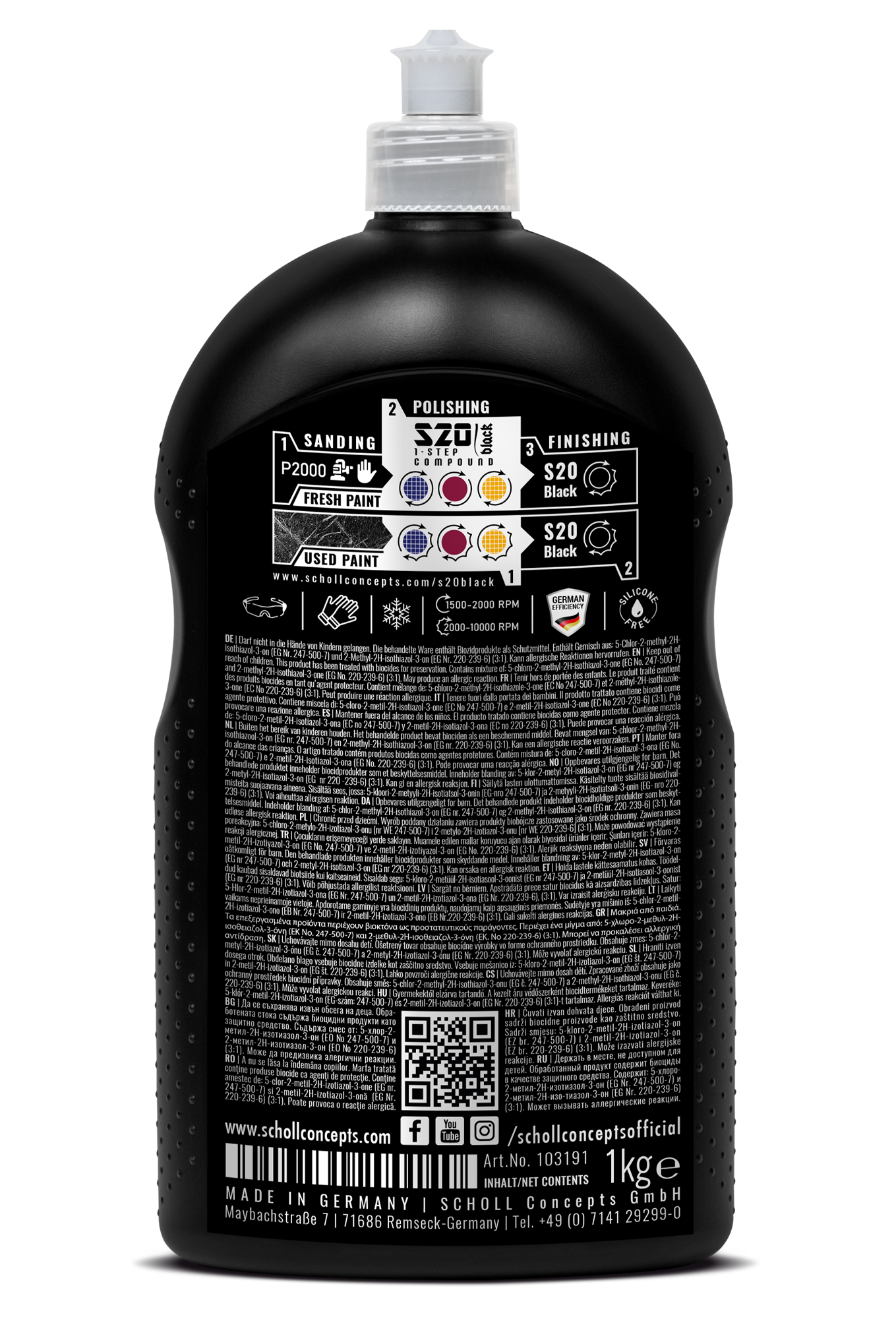 S20 BLACK Polish 1-Etape Tout en un 1 kg