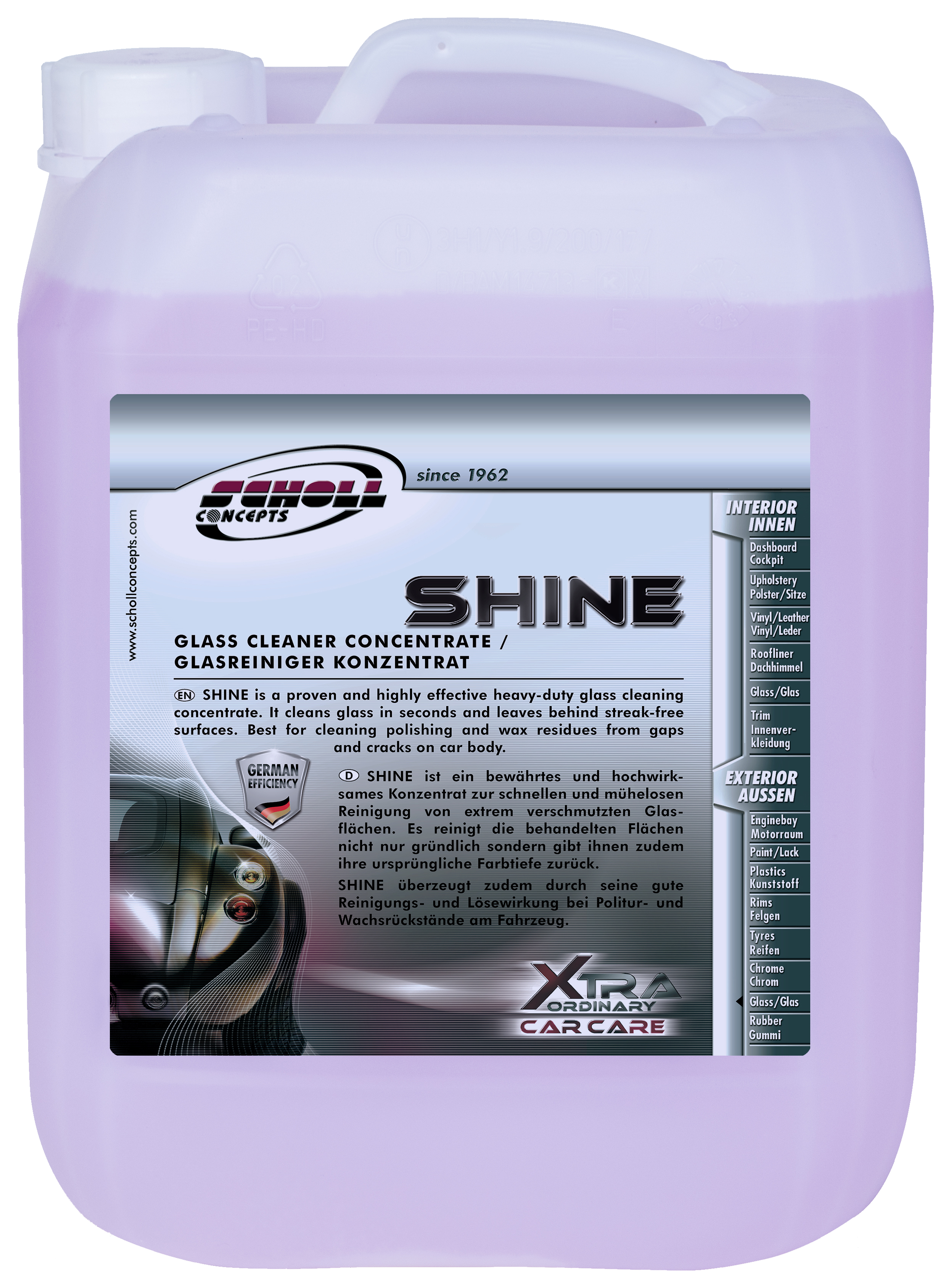 SHINE HD NETTOYANT VITRES CONCENTRÉ 10 Ltr.